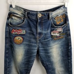 Jeep Legendary Patched Denim Jeans 32x30